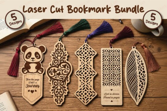 Download Premium Wooden Laser Cut Bookmark Bundle - Premium Bundle