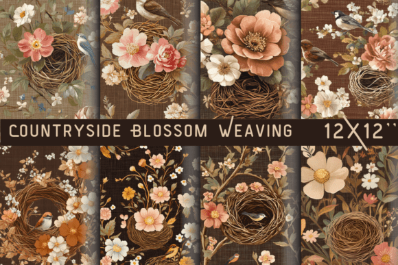 Download Countryside Blossom Weaving Backdrop - Backdrop Collection