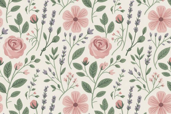 Download Pastel Botanical Paper Pattern Design - Premium Resources